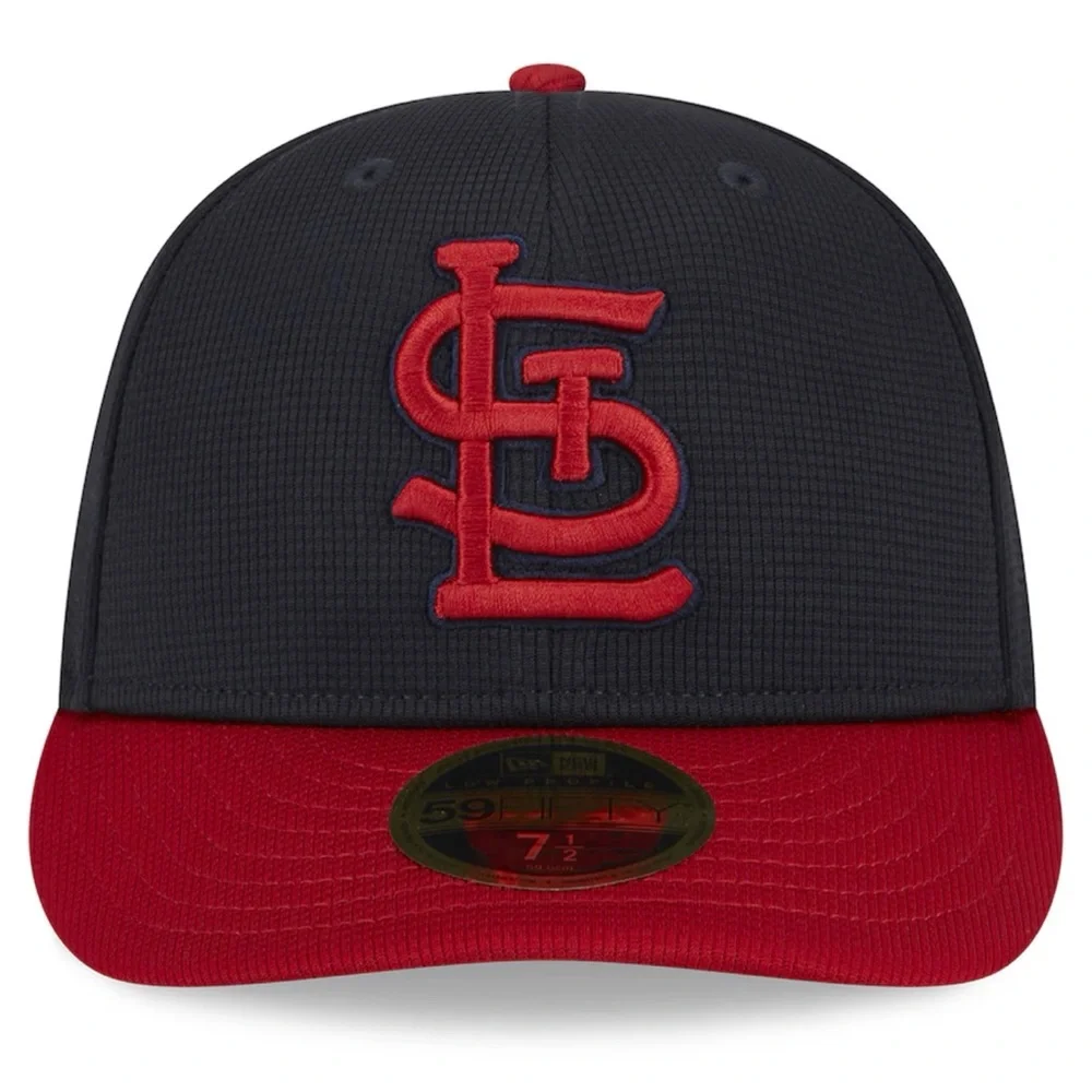 NWT Men's St. Louis Cardinals New Era Navy Low Profile 59FIFTY Fitted Hat-7 3/8
